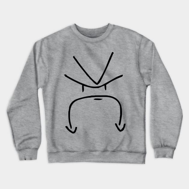 Grumpy Face Crewneck Sweatshirt by Baddy's Shop